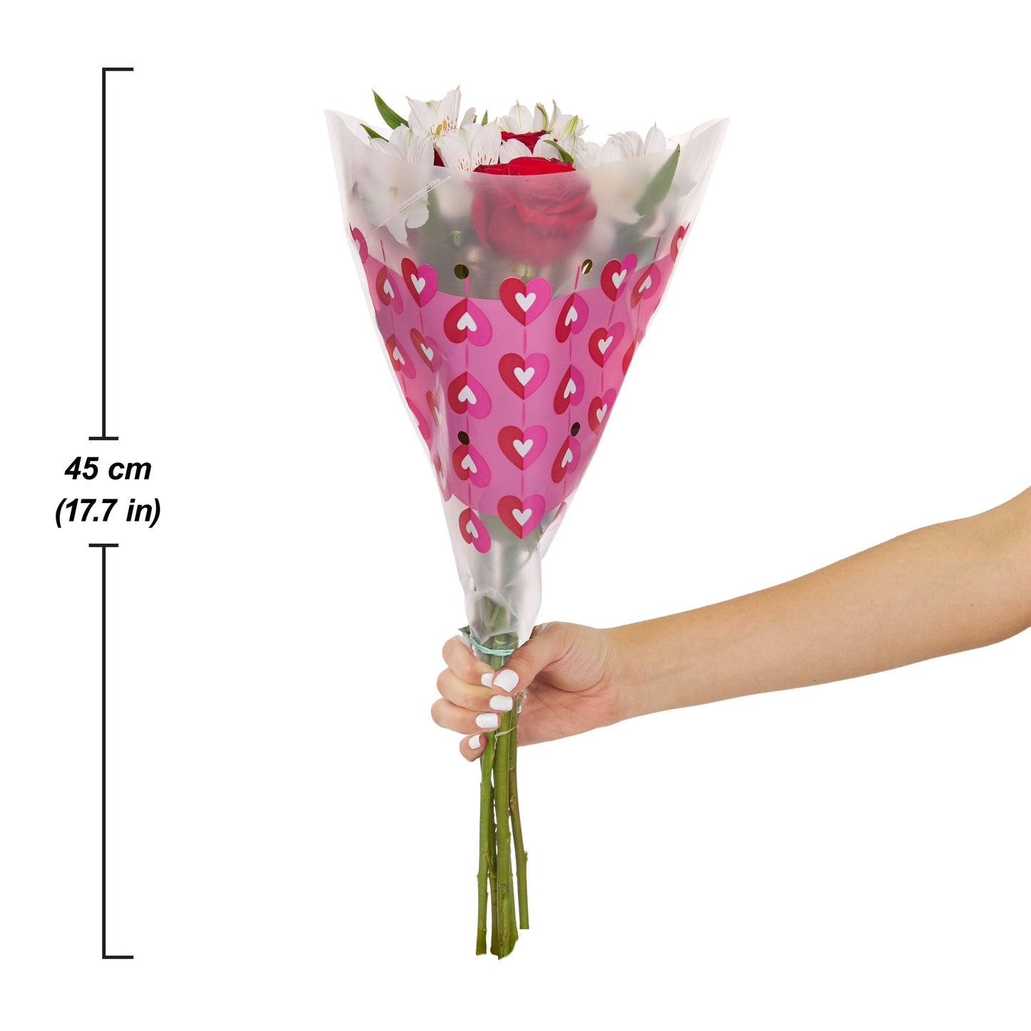 Valentine'S Day Mini Rose plus Bouquet, Fresh-Cut Flowers, 6 Stems, Colors Vary image 6