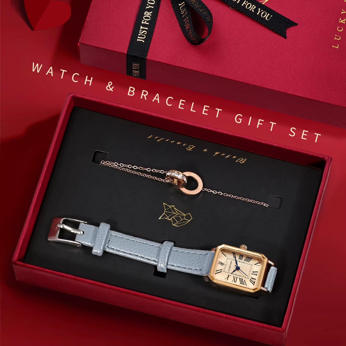 Women's Watch & Bracelet Gift Box Set