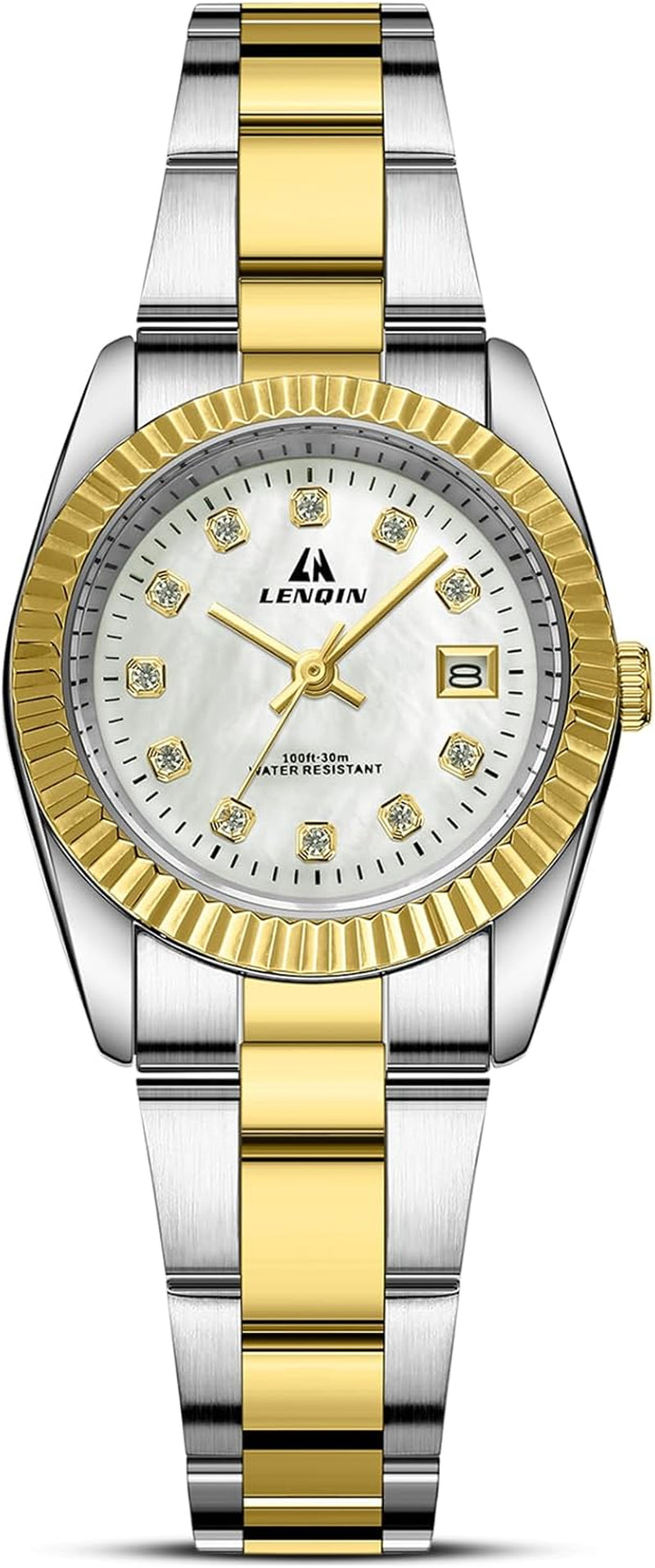 LN LNQIN Womens Watch Analog Quartz Watch for Women Waterproof Ladies Watches Easy Read Women'S Wrist Watches with Stainless Steel Band