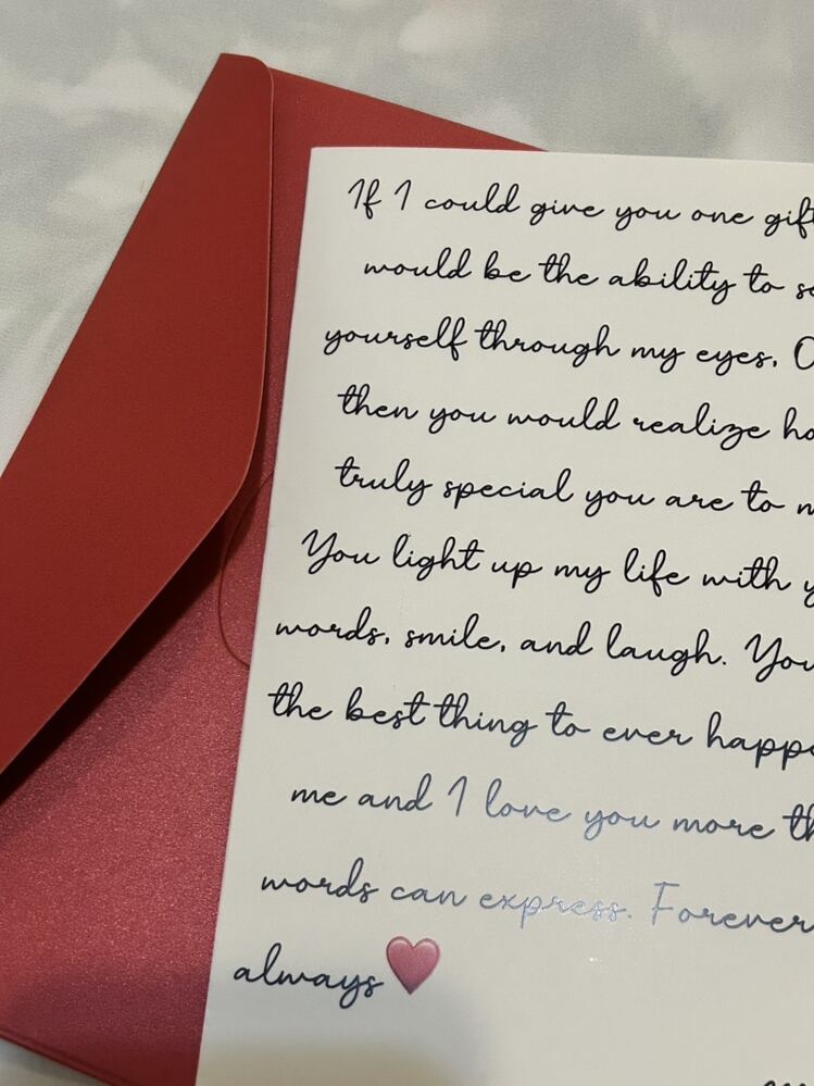 Customized Love card ( Standard Delivery )