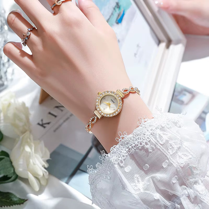 Fashion Rhinestone Women Watch Ladies Bracelet Quartz Watches Clock Relogio