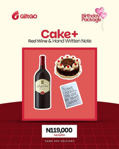 Sip & Smile - Wine , Cake and Free Note ( Same Day Delivery Usa & Canada )