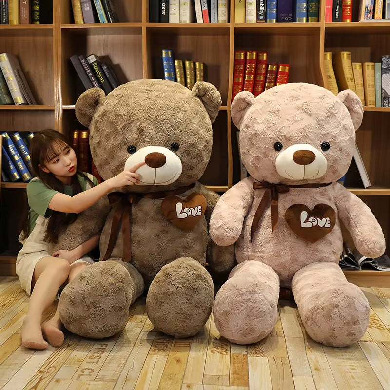 Nice New Hot High Quality 2 Colors Teddy Bear with Love Stuffed Animals Plush Toys Doll Pillow Kids Lovers Birthday Baby Gift