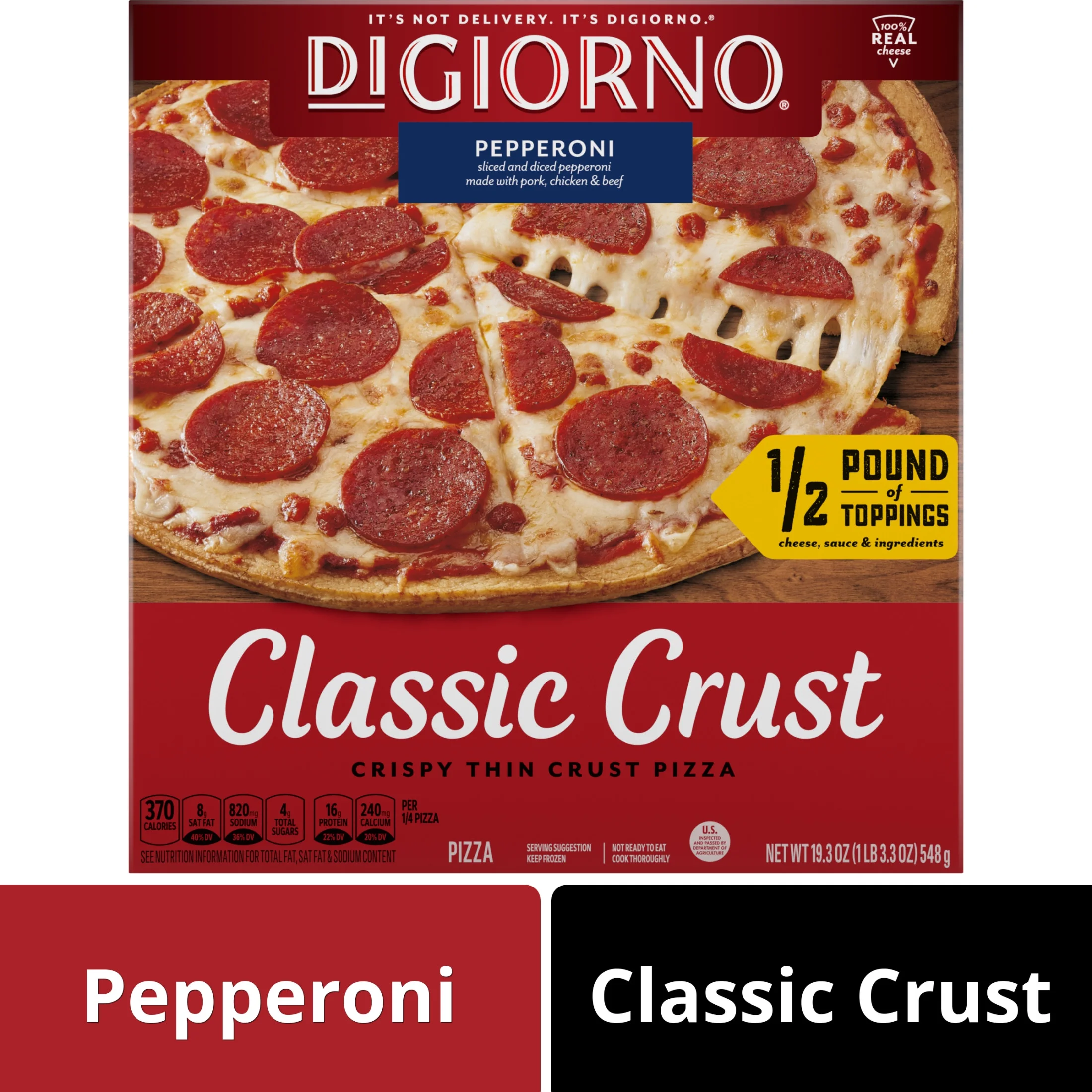 Pepperoni Classic Crust Pizza, Free Coke image 1