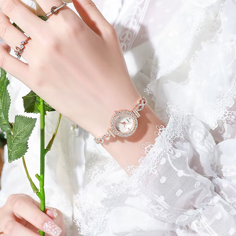 Fashion Rhinestone Women Watch Ladies Bracelet Quartz Watches Clock Relogio