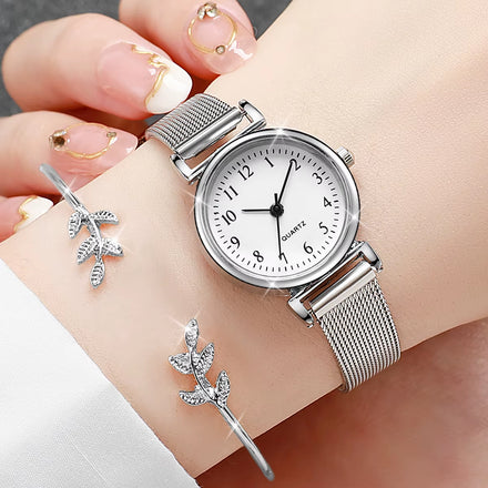 Arabic Dial Women Watch with Free Bracelet ( Standard Delivery )