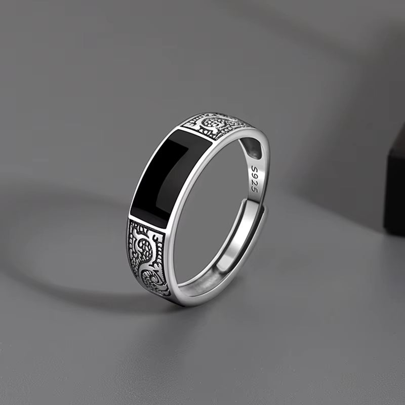 Fashion Simple Dragon Pattern Rings for Men and Women Gift Retro Hip Hop Copper Open Index Finger Ring Jewelry Accessories