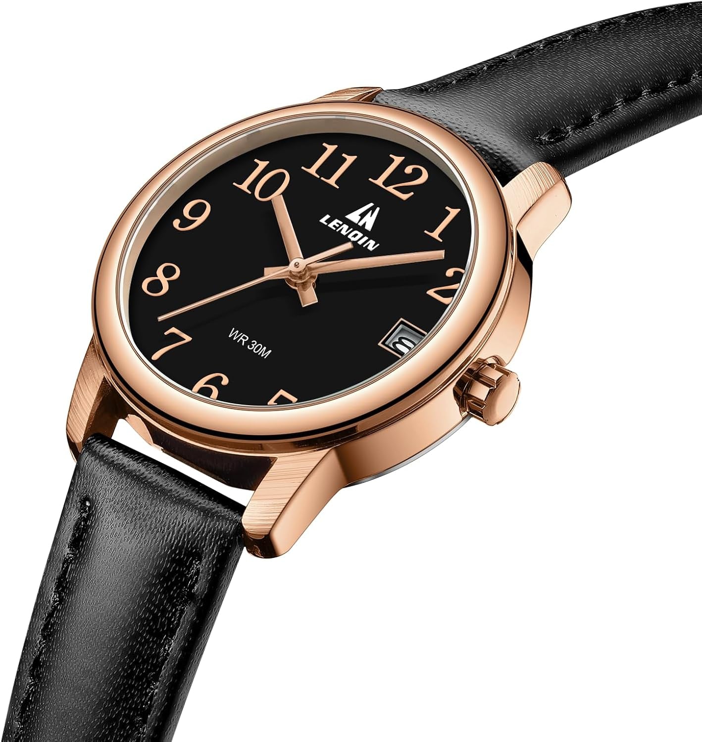 Womens Watch Analog Quartz Waterproof Ladies Watches for Women Easy Read Women'S Wrist Watches with Leather Strap Luminous Dial