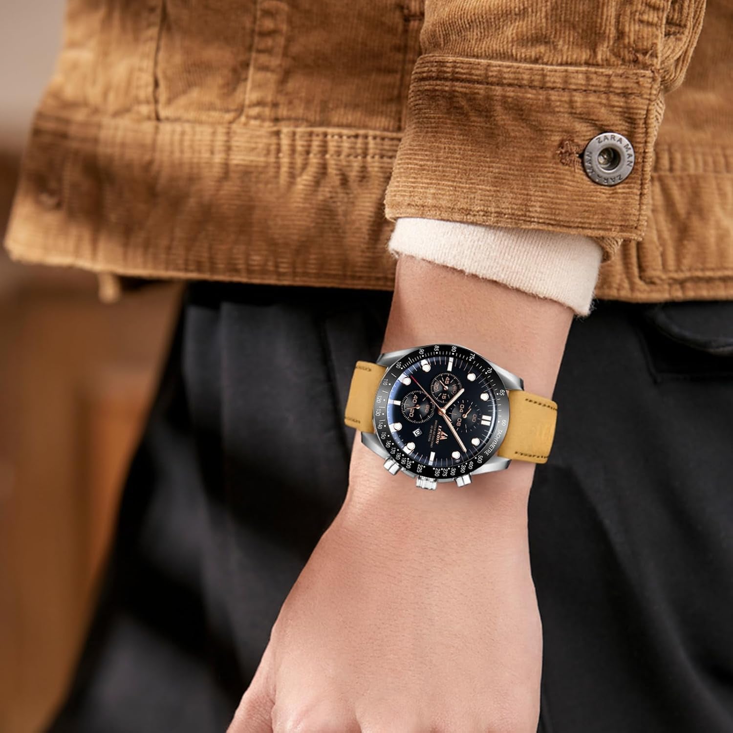 Mens Watches Leather Watch Analog Quartz Watch for Men Luminous Luxury Fashion Business Casual 30M Waterproof Men'S Wrist Watches with Date