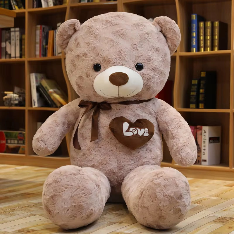 Nice New Hot High Quality 2 Colors Teddy Bear with Love Stuffed Animals Plush Toys Doll Pillow Kids Lovers Birthday Baby Gift