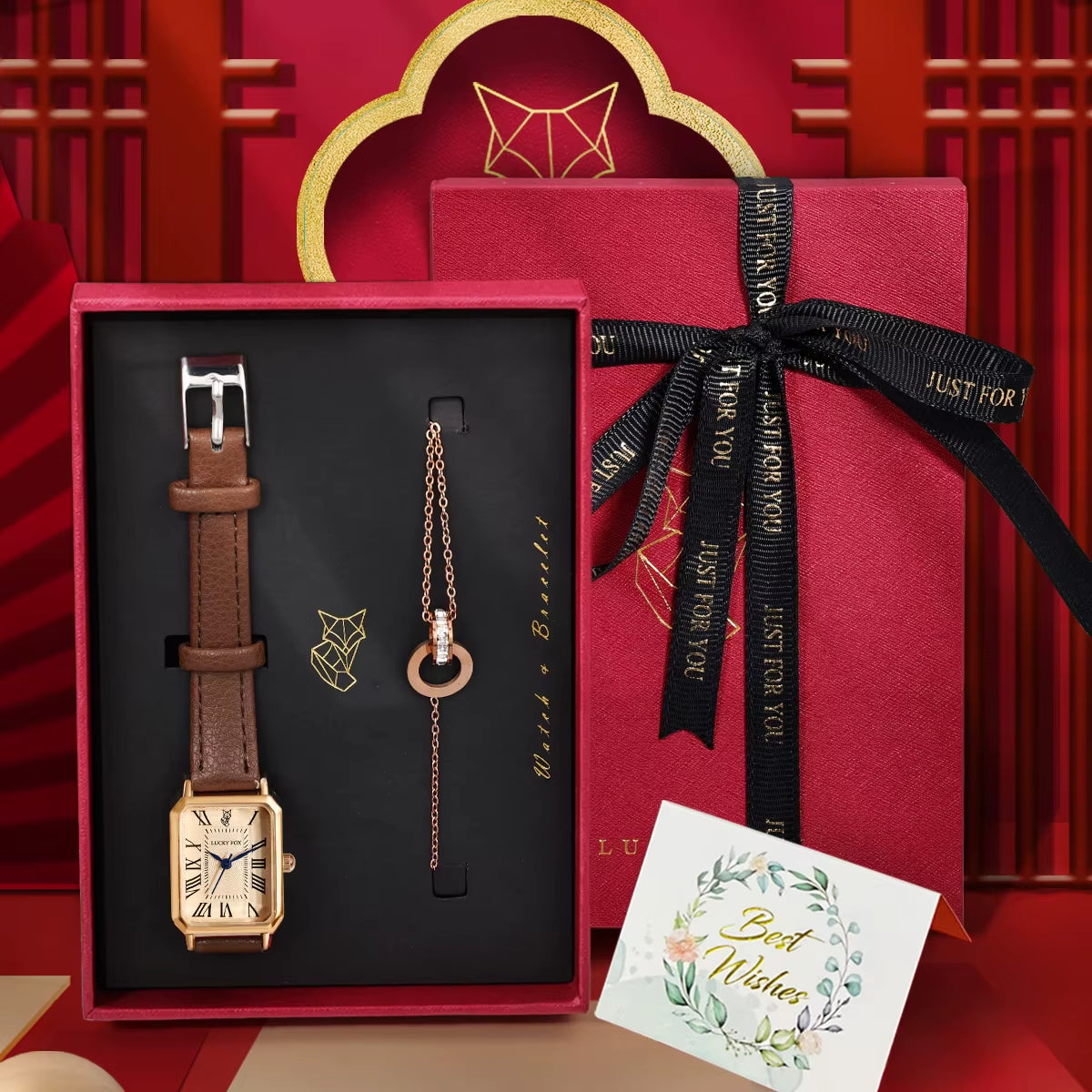 Women's Watch & Bracelet Gift Box Set
