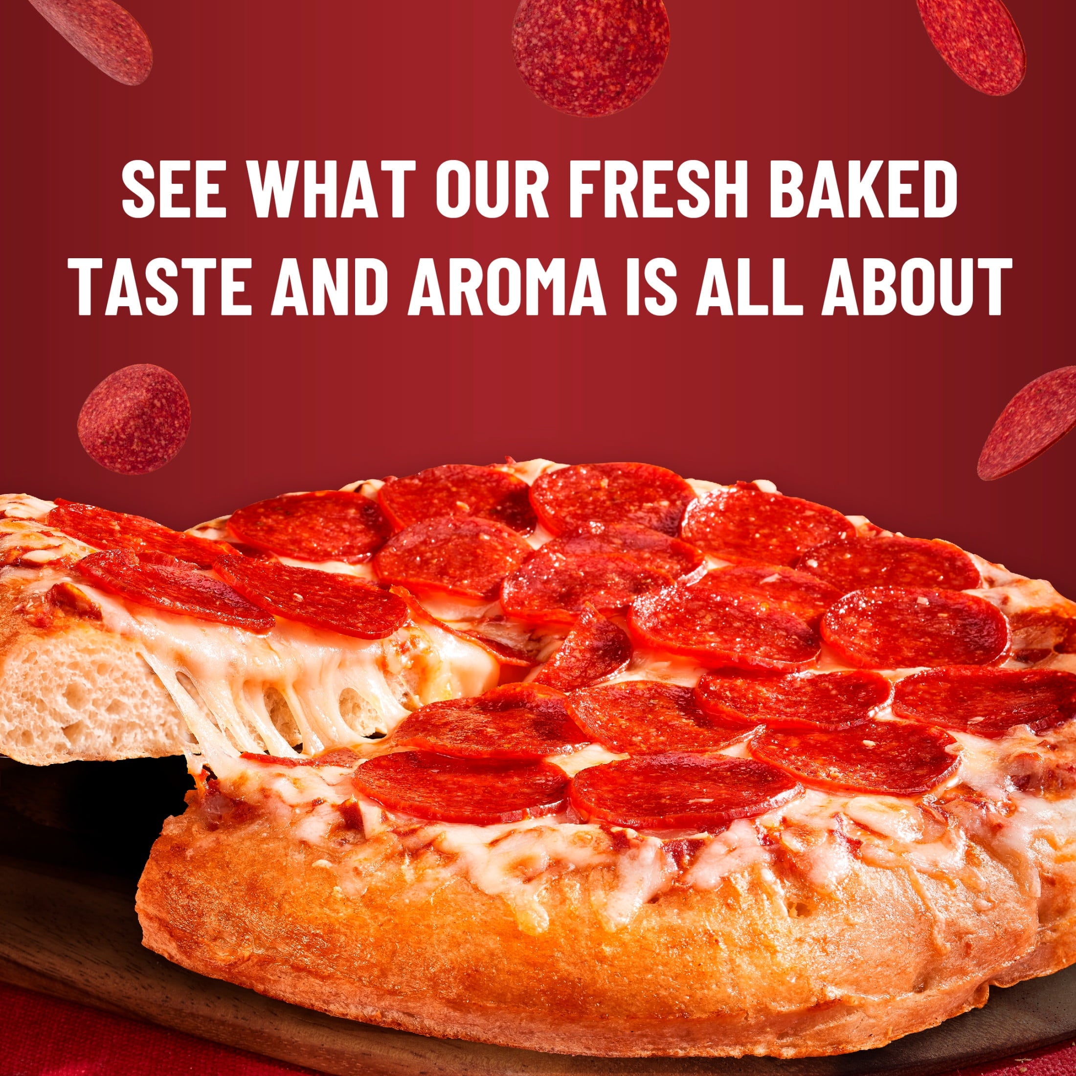 Rising Crust Pepperoni Pizza,  Free Coke image 4