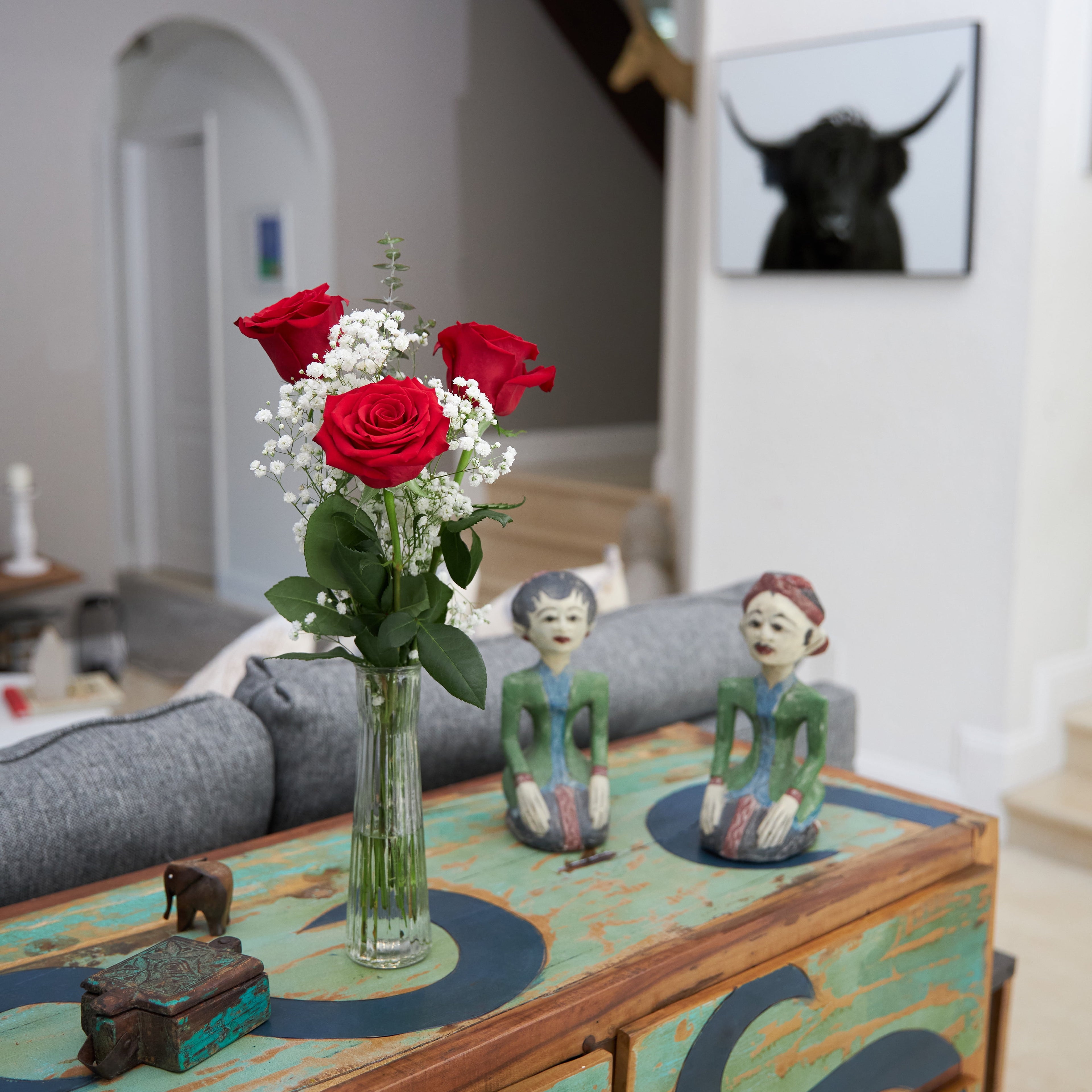 Valentine'S Day Mini Rose plus Bouquet, Fresh-Cut Flowers, 6 Stems, Colors Vary image 4