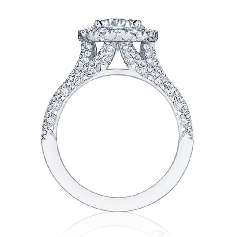 Trendy Women Rings with Brilliant Cubic Zirconia Luxury Engagement Rings Fashion Wedding Party Jewelry Drop Shipping