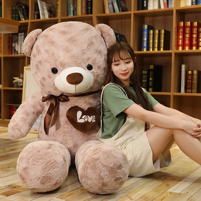 Nice New Hot High Quality 2 Colors Teddy Bear with Love Stuffed Animals Plush Toys Doll Pillow Kids Lovers Birthday Baby Gift