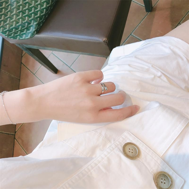 Open Statement Faith Cross Rings Adjustable Minimalist Hope Love Eternity Wedding Band Promise Ring Fashion Jewelry Gifts for Women Men Xmas