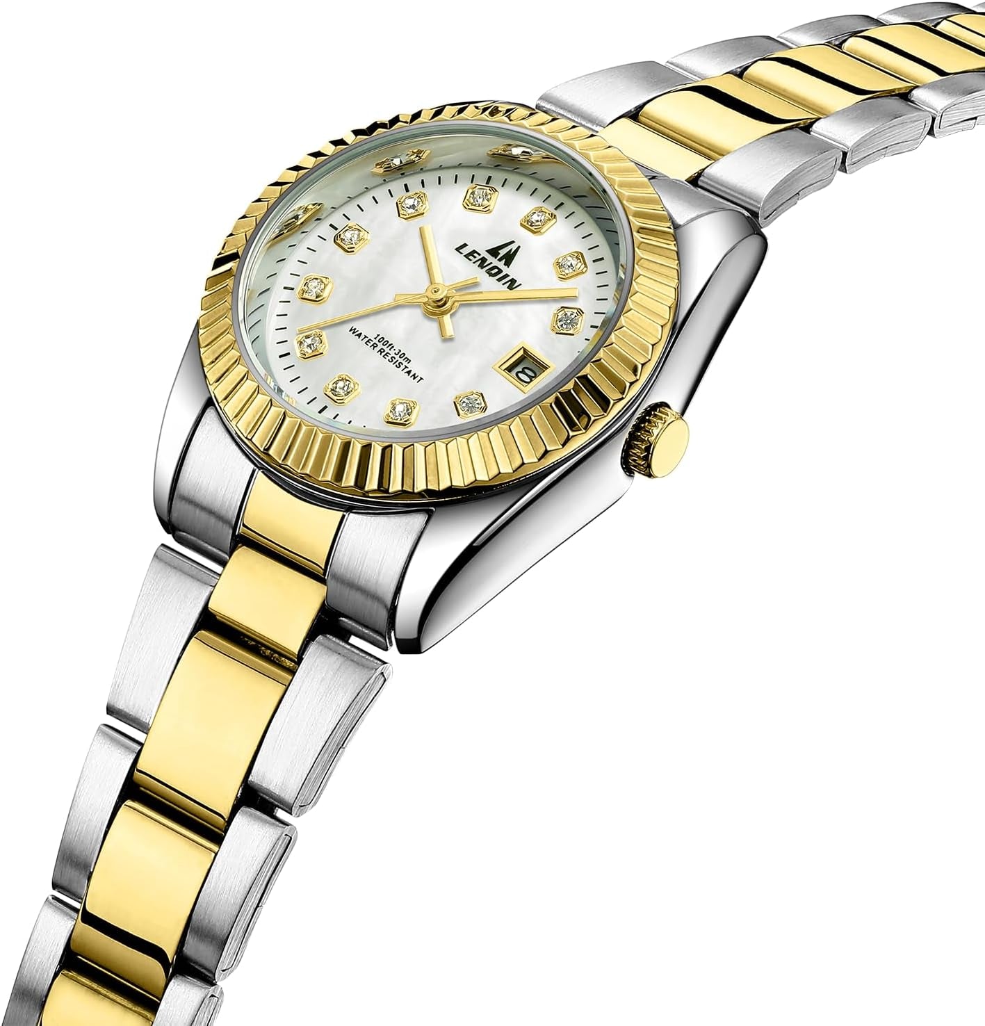 LN LNQIN Womens Watch Analog Quartz Watch for Women Waterproof Ladies Watches Easy Read Women'S Wrist Watches with Stainless Steel Band