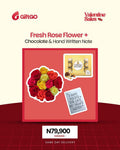 Heartfelt Package - Fresh Flower, Big Chocolate and Free Note image 0