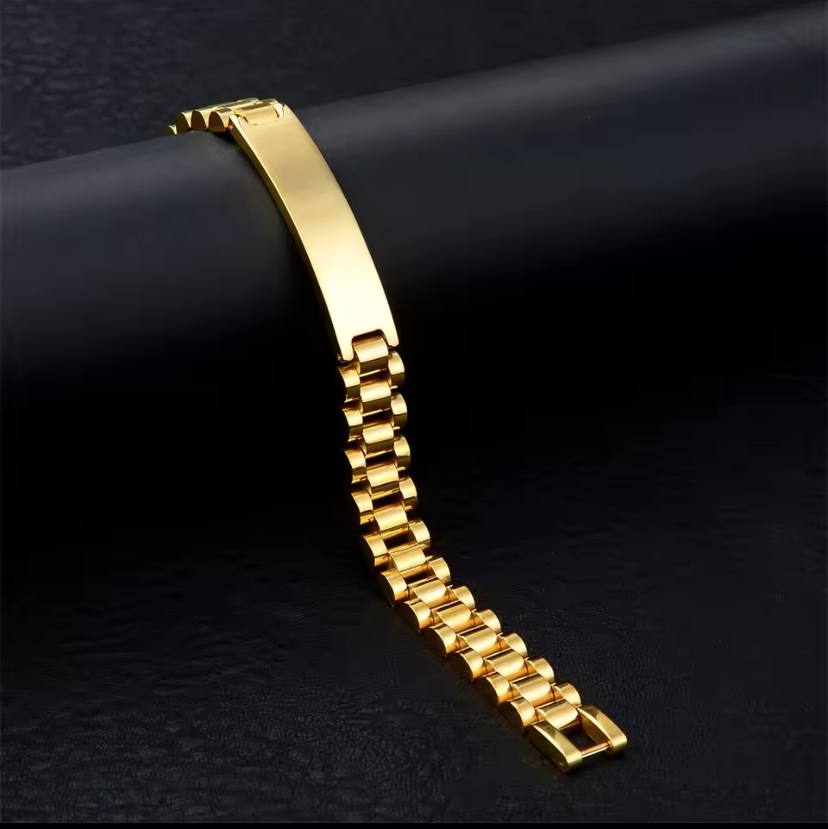 Customized Text Name Men Stainless Steel Bracelet watch band Personalized Engrave Logo Id Bracelets For Women Gift Jewelry image 5