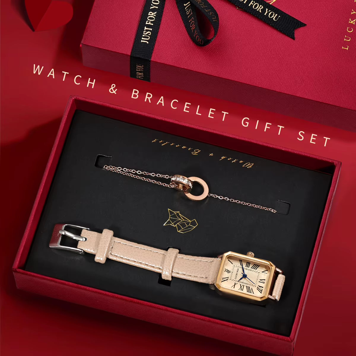 Women's Watch & Bracelet Gift Box Set