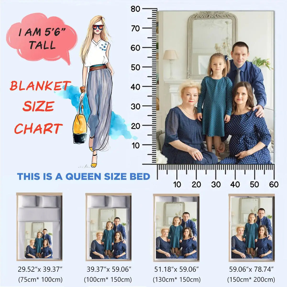 Custom Photo Blanket – Personalized with Your Picture