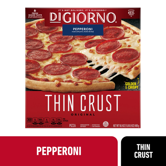 Pepperoni Original Thin Crust Pizza Free Coke image 0
