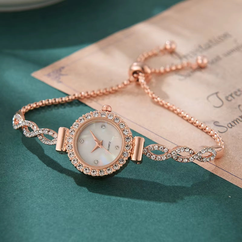 Fashion Rhinestone Women Watch Ladies Bracelet Quartz Watches Clock Relogio