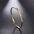 Customized Name Bracelet for Women Men Custom Jewelry Stainless Steel Customized Gold Color Arabic Name Bangle Birthday Gift 1 image 0