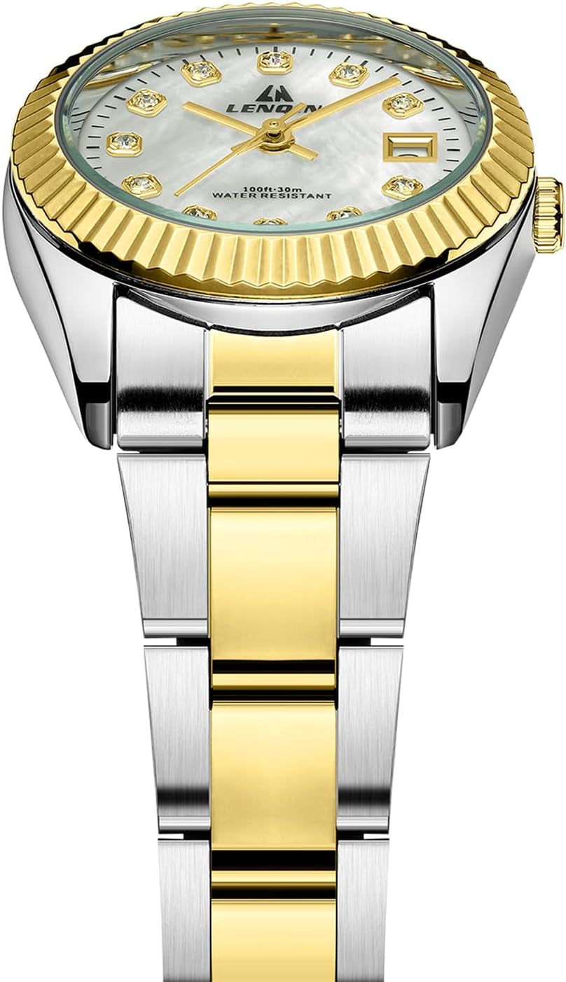 LN LNQIN Womens Watch Analog Quartz Watch for Women Waterproof Ladies Watches Easy Read Women'S Wrist Watches with Stainless Steel Band