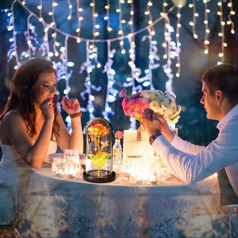 Eternal Glass Rose Gift - Ideal Gift for Mom, Wife, Daughter, Lady, for Mother'S Day, Christmas, Wedding Anniversary, Valentine'S Day (Red)