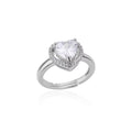 Stainless Steel Heart Rings for Women Zircon Gold Plated Heart Adjustable Ring Femme Wedding Party Accessories Jewelry Gift 2023
