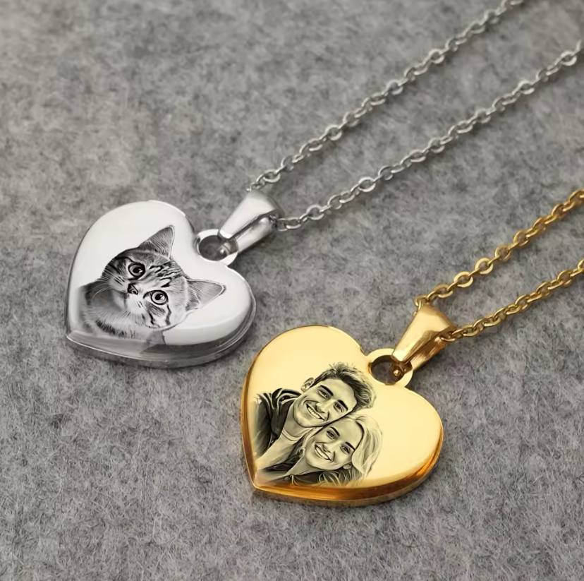 Customized Picture Necklace Personalized for Women,Custom Photo Love Heart Projection Pendant,Customized Valentine's Day gift,gifts for mom image 2