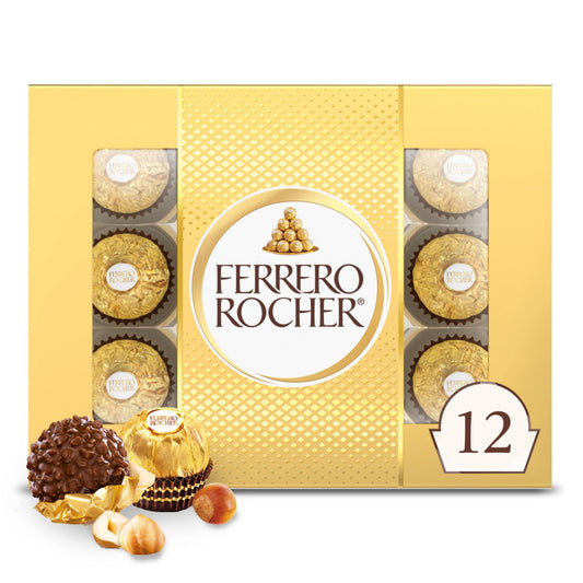 Fine Hazelnut Milk Chocolate, 12 Count, Pack of 6 Individually Wrapped Chocolate Candy Gift Boxes, 5.3 Oz image 0