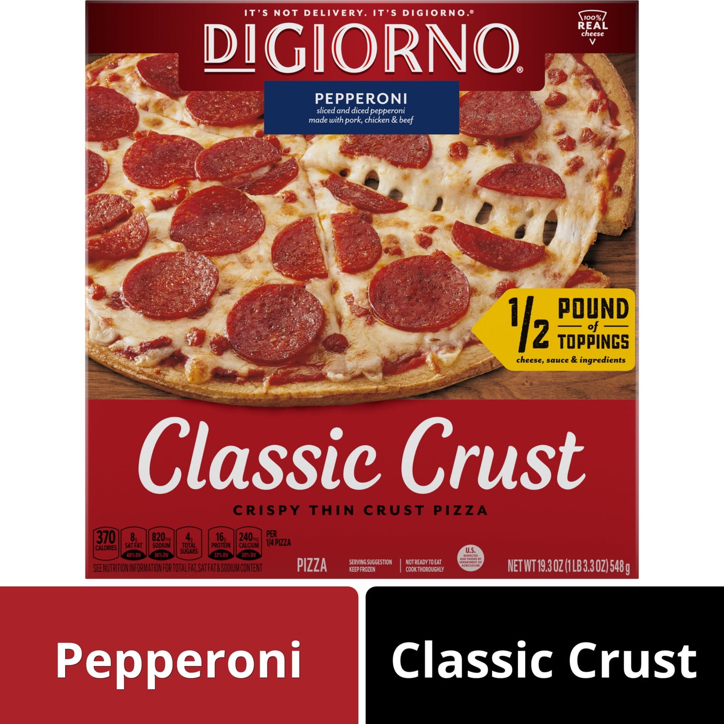 Pepperoni Classic Crust Pizza, Free Coke image 0