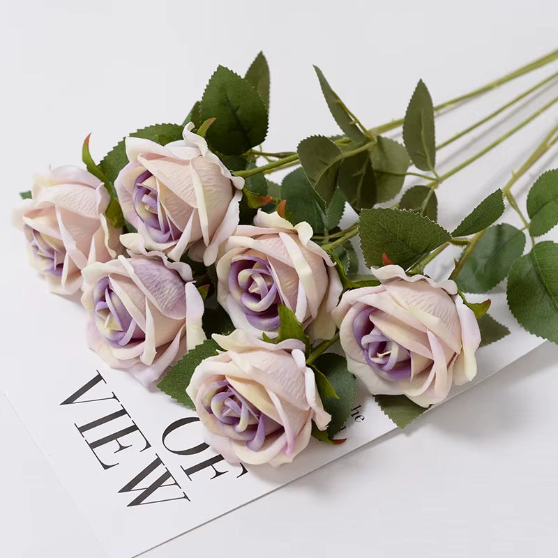 3/5/10/20Pcs Roses Artificial Flowers Rose Flower Branch Artificial Red Roses Realistic Fake Rose for Wedding Home Decor