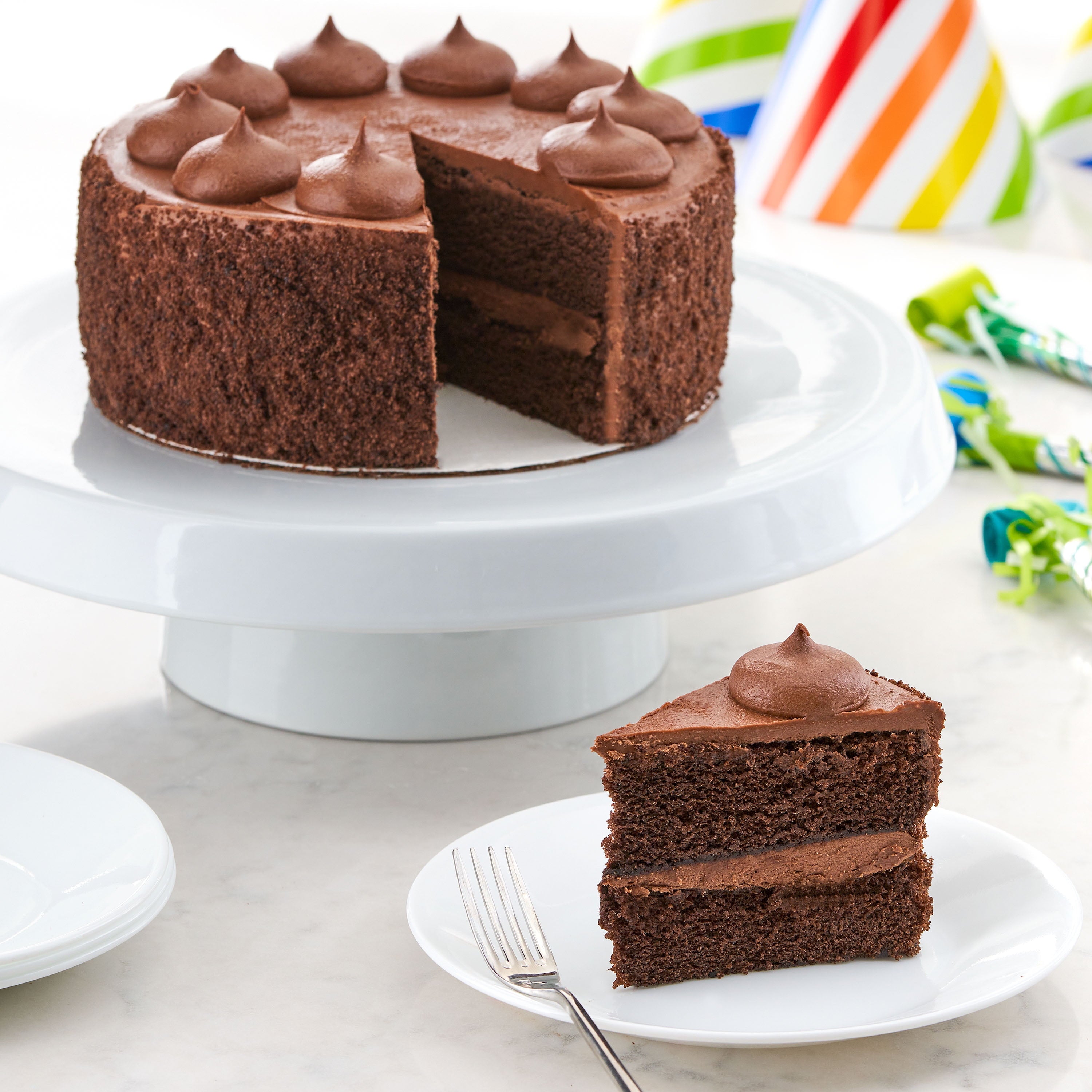 Triple Chocolate Cake, 35 Ounces, Refrigerated, Base and Dome image 2