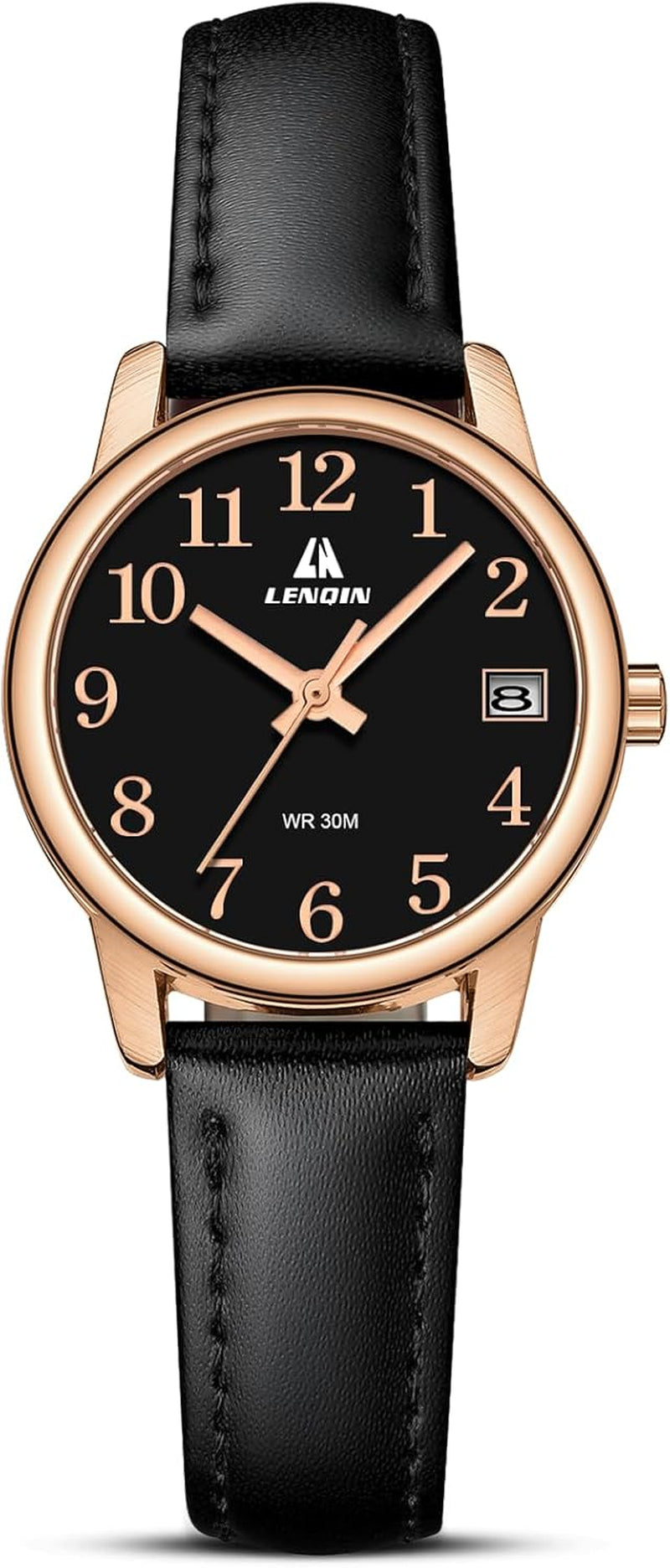 Womens Watch Analog Quartz Waterproof Ladies Watches for Women Easy Read Women'S Wrist Watches with Leather Strap Luminous Dial