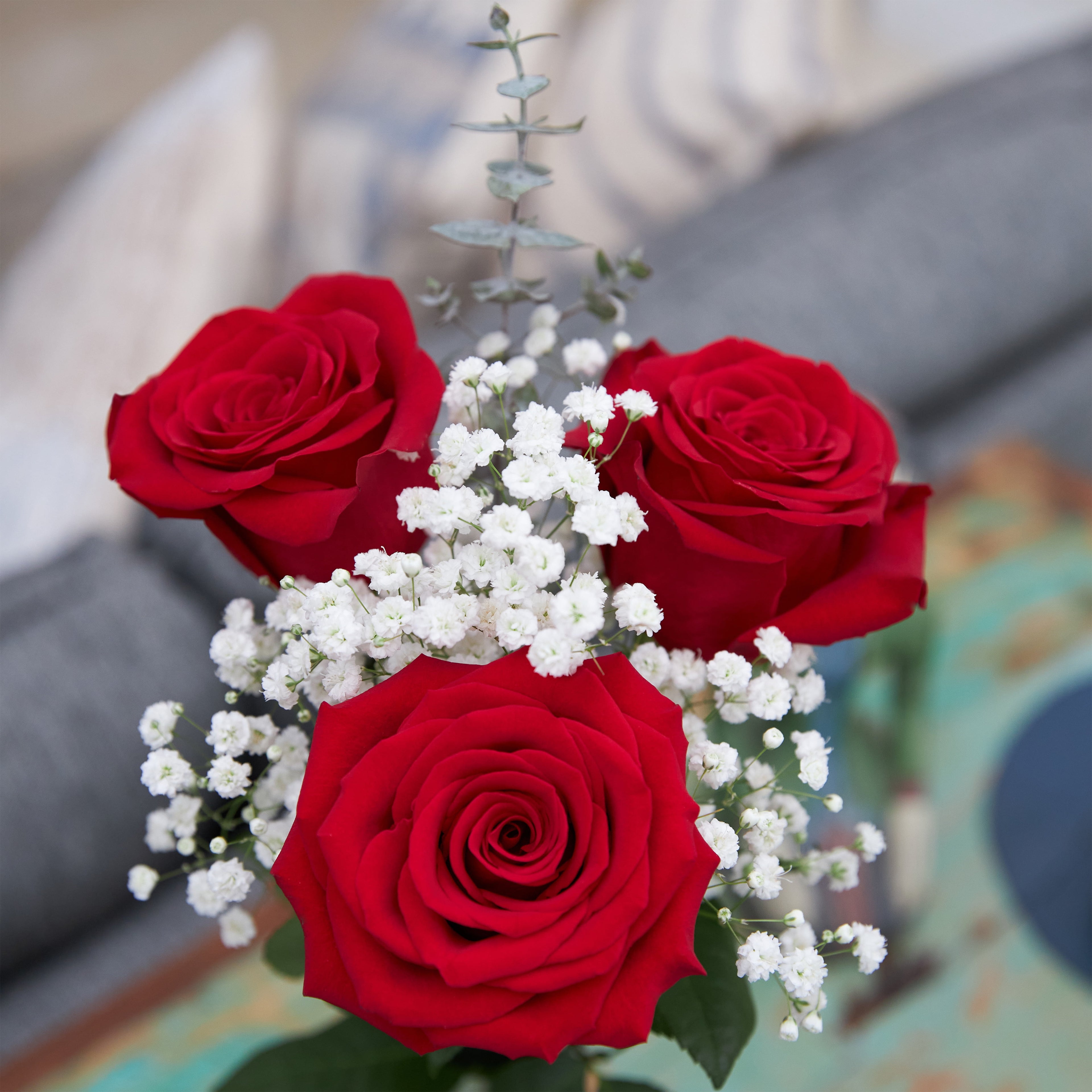 Valentine'S Day Mini Rose plus Bouquet, Fresh-Cut Flowers, 6 Stems, Colors Vary image 3