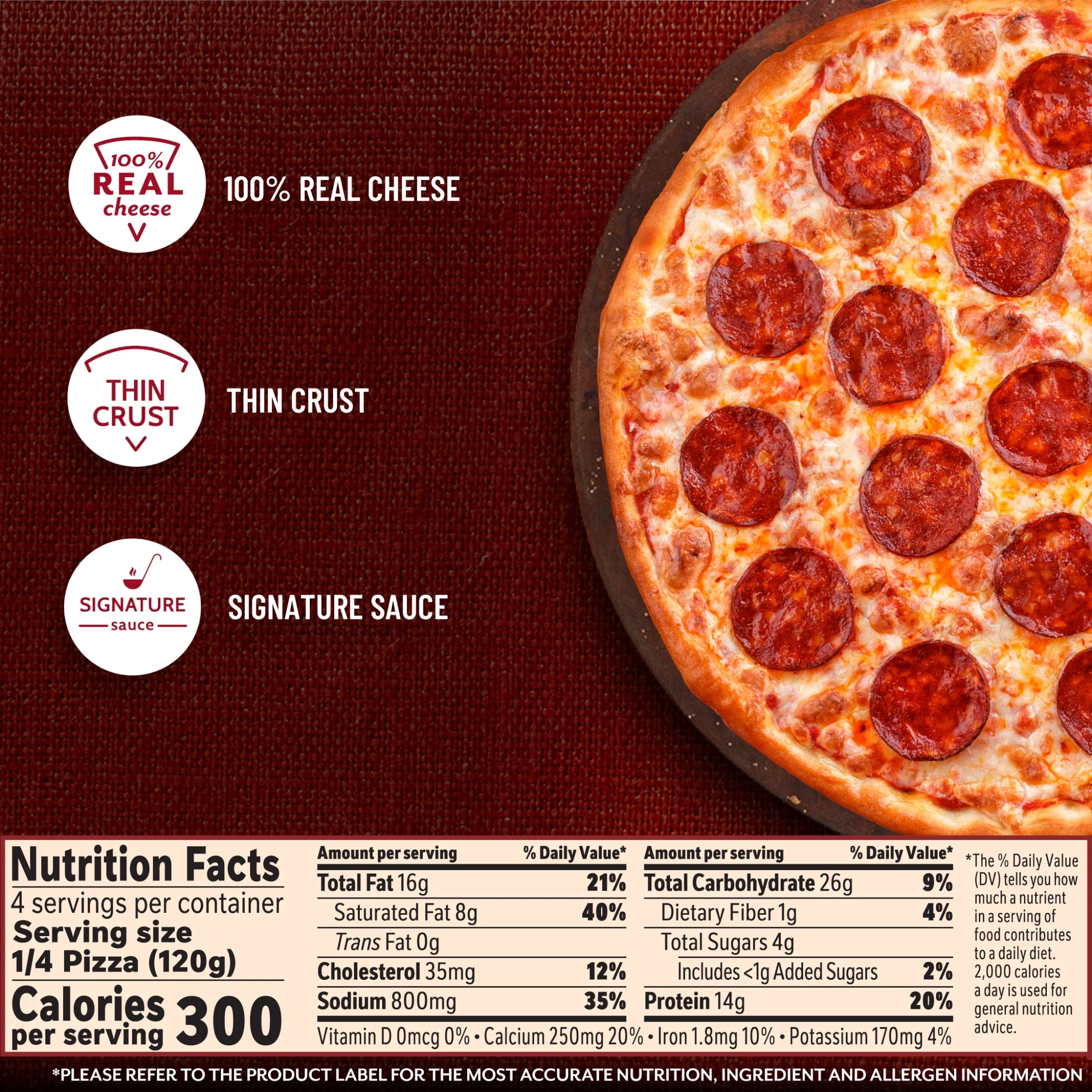 Pepperoni Original Thin Crust Pizza Free Coke image 3