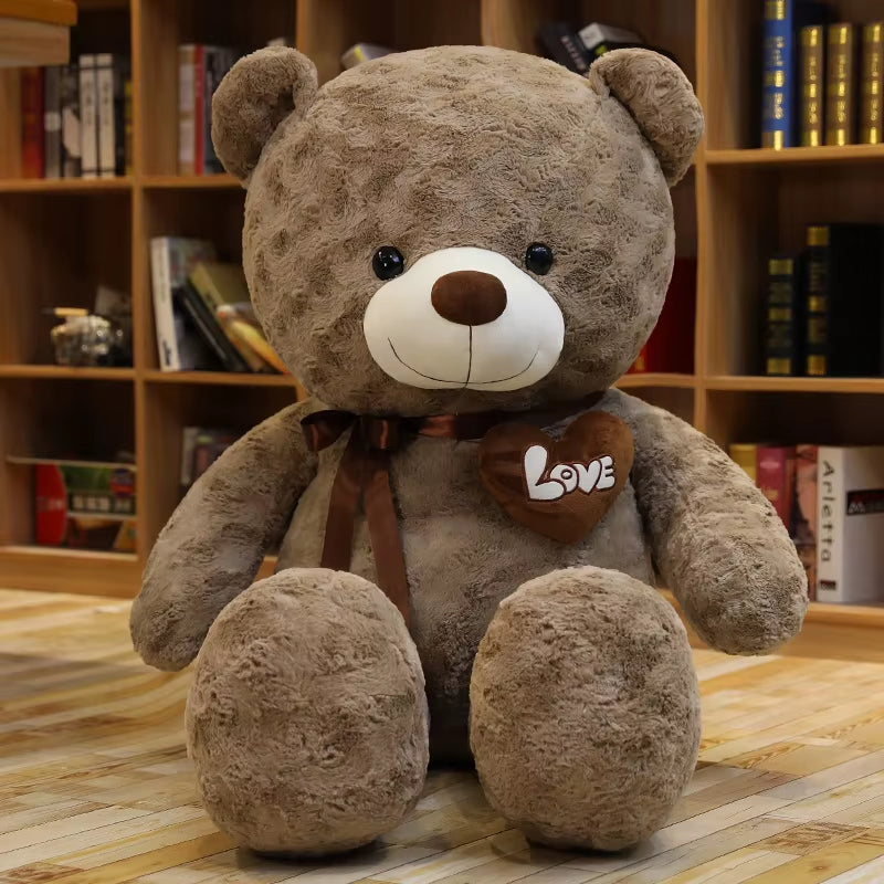 Nice New Hot High Quality 2 Colors Teddy Bear with Love Stuffed Animals Plush Toys Doll Pillow Kids Lovers Birthday Baby Gift