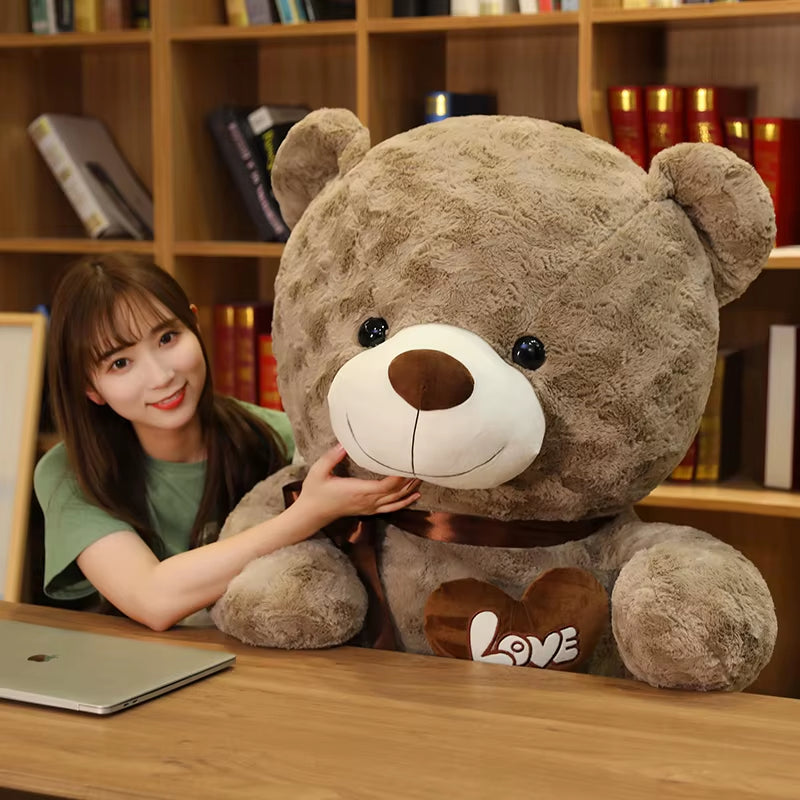 Nice New Hot High Quality 2 Colors Teddy Bear with Love Stuffed Animals Plush Toys Doll Pillow Kids Lovers Birthday Baby Gift