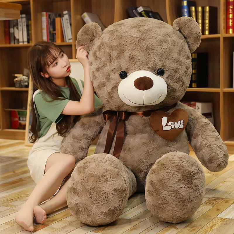 Nice New Hot High Quality 2 Colors Teddy Bear with Love Stuffed Animals Plush Toys Doll Pillow Kids Lovers Birthday Baby Gift