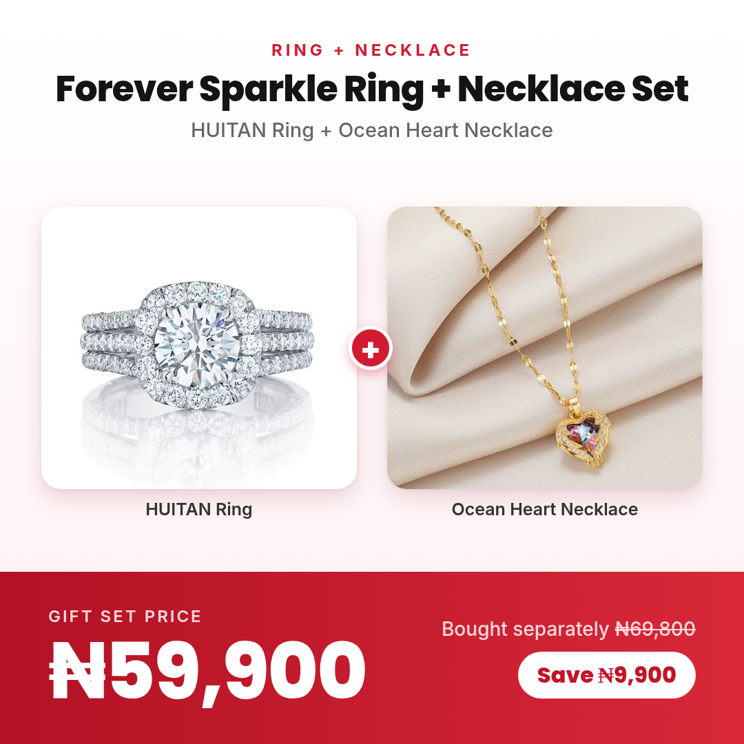 Forever Sparkle Ring + Necklace Set gift set