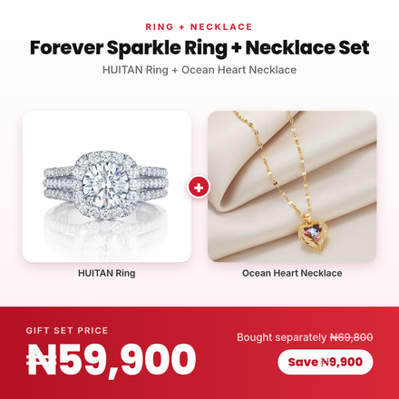 Forever Sparkle Ring + Necklace Set