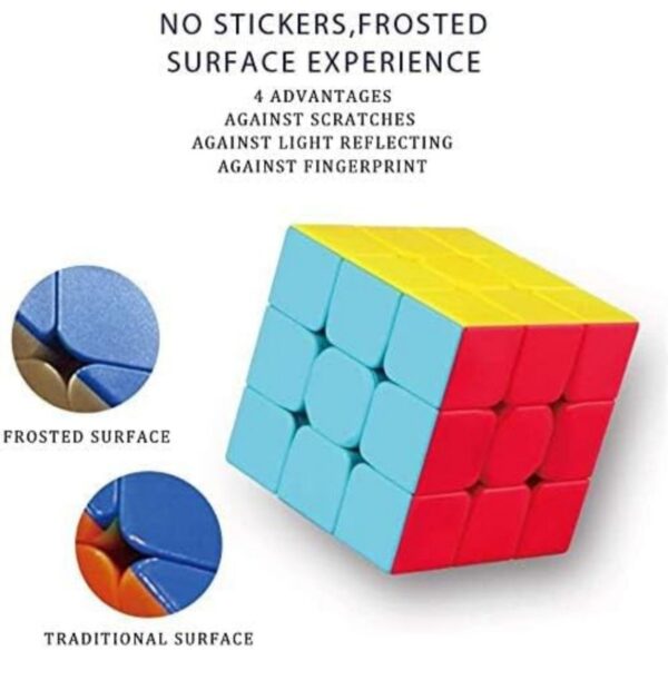 QY Toys Warrior W Speed Cube 3x3- Stickerless Magic Cube 3x3x3 Puzzles Toys (56mm), The Most Educational Toy to Effectively Improve Your Child's Concentration, responsiveness and Memory