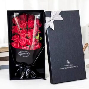 Artificial Flower Rose Bouquet Gift Box