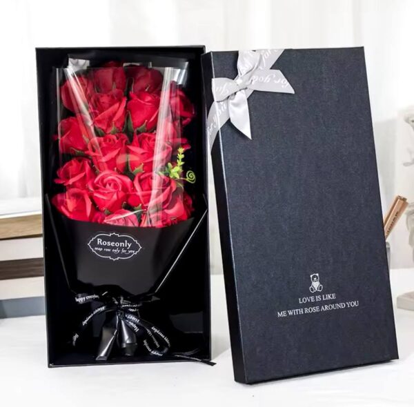 Artificial Flower Rose Bouquet Gift Box