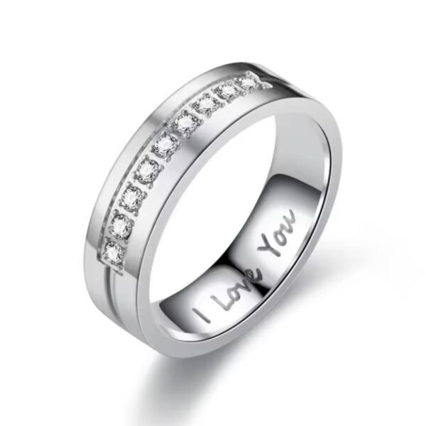 Stainless Steel Couple Engagement Rings for men