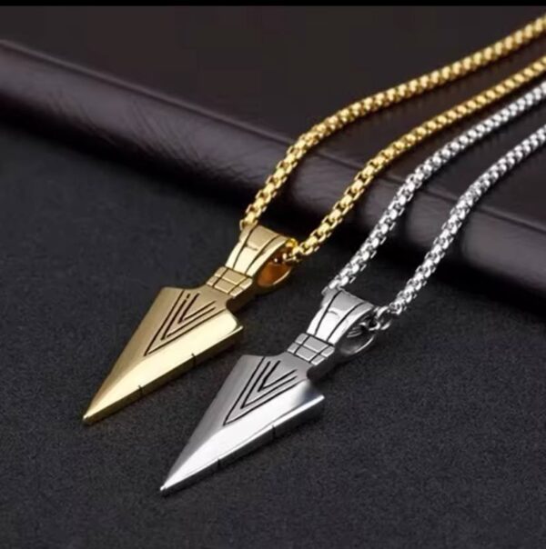 Hiphop Brazil Spearhead Arrows Stainless Steel Pendant Necklaces For Men