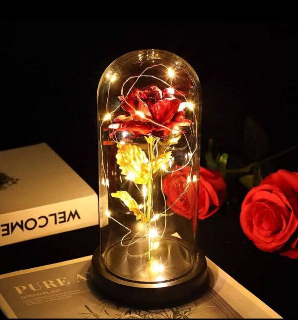 Brand New - Crystal Galaxy Enchanted LED Glass Flower Light Flower Forever Rose Home Decoration Gift